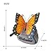 Garden Butterfly Statue Outdoor, Butterfly Figurine with Solar Powered LED Light, Waterproof Lawn Ornaments Statuary Decoration, Welcome Animal Outdoor Decor Light for Patio Balcony Yard (Black)