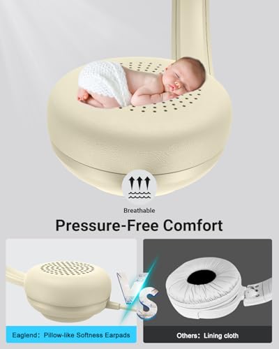 Image of NUBWO HW02 USB Headset with Microphone Noise Cancelling &in-line Control, Ultra Comfort Computer Headphones for Laptop pc, On-Ear Wired Office Call Center Headsets for Boom Skype Webinars (Apricot)