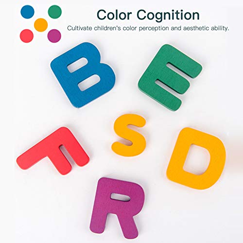 Jogo de palavras de soletração de madeira Cartão de reconhecimento de letras Enigma Montessori STEM