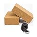 WayEee Bloques de Yoga Corcho Natural 2 Piezas Ecológico de Alta Densidad Centímetros Ladrillo Yoga Block Cork para Pilates y Ejercicios de Yoga