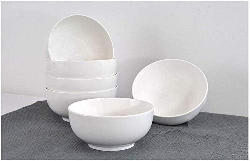 Set of 6 or 12 Ultra White 5.5 Inch Porcelain Cereal Bowls Breakfast Dining Dessert (6 Bowls)