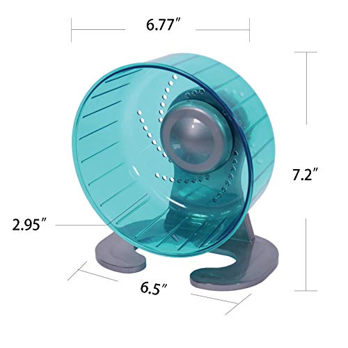 Image of Petest Hamster Exercise Wheel, Silent Spinner Hamster Running Wheels, Diameter 6.7 inch, Green