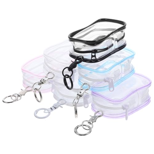 Mipcase 6 Mini Llaveros Transparentes con...