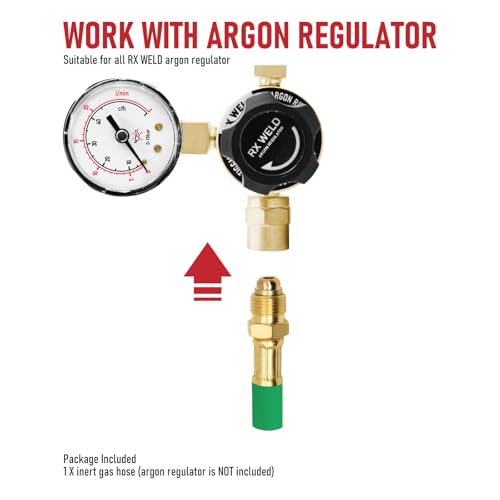 Image of RX WELD Inert Gas Welding Hose - Argon Flow Hose (Green, 100FT)