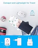 European Travel Plug Adapter USB C, HANYCONY International Plug Adapter, US to Europe Adapter Plug 2 Outlets 3 USB Ports(2 C Port), Type C Power Adapter to Italy Spain France Portugal Iceland Germany - Image 4