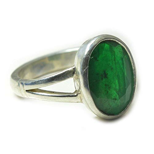 Bague émeraude naturelle ovale argent pour sublimer vos tenues
