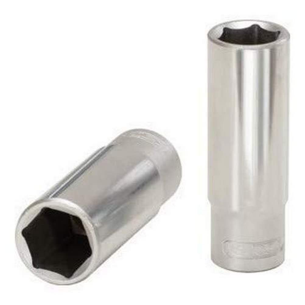 KS Tools 1/2' Sechskant-Stecknuss Lang, 25 Mm, Chrom-Vanadium, Matt Satiniert, 77 Mm Gesamtlänge