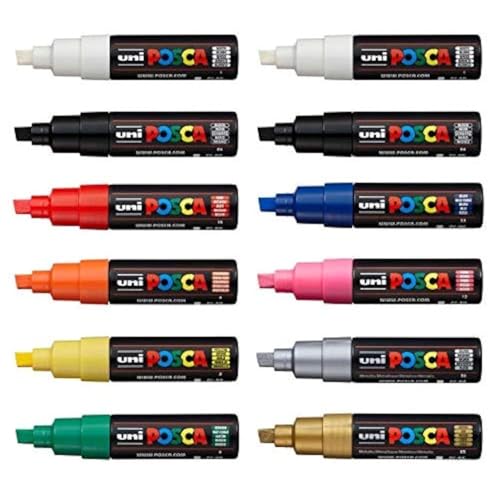 Posca Uni PC-8K Pluma de Pintura Arte Rotulador - Profesional 12 ...
