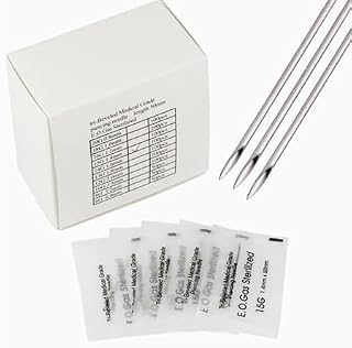 ITT 18G Sterilized Piercing Needles, Disposable Stainless Steel Body Piercing Tools (Pack of 10) – Professional Supplies f... Price In India