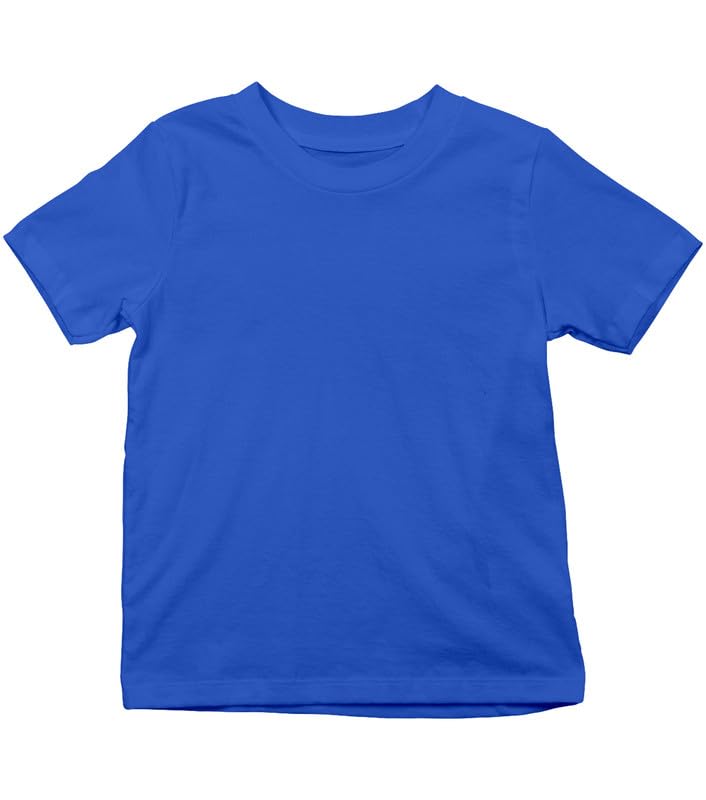 Image of XENOVAURBAN Kids Unisex Solid Round Neck Cotton T-Shirt - P