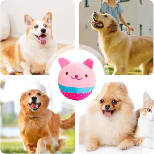 Image of PremiumAV Dog Squeaky Toys - Soft, Skin-Friendly Chew Toys with Vibrant Colors & Durable Squeaky Mechanism, Interactive Dog & Cat Toys for Playtime
