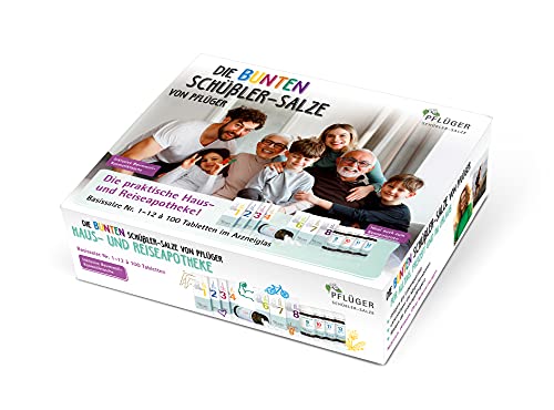 PFLÜGER Schüßler Salze Set Nr. 1-12 je 100 Tabletten + praktischer Tasche - Haus- und Reiseapotheke - glutenfrei