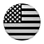 Black/Silver American Flag