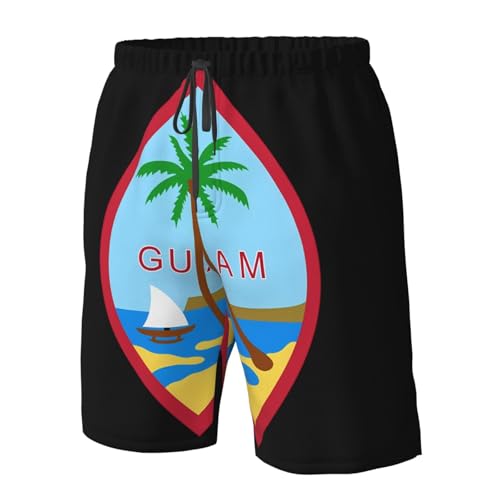 Guam Island Flag Men's Quick Dry Swim Trunks Summer Beach Board Shorts Swimming Swimwear4