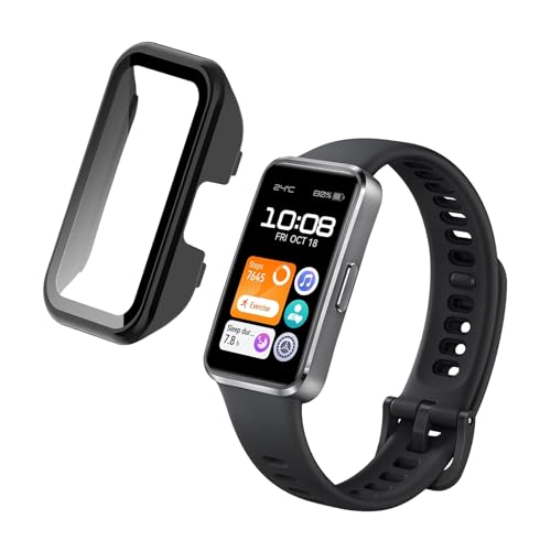For Huawei Band 10 Aluminum Edition �P�[�X �Ռ��z�� �S�ʕی� �t���ی�P�[�X �����^ �����ȒP �h�o �w��h�~ ��U�h�~ �����x �����ߗ� Huawei Band 10 PC�f�� ��̌^�J�o�[