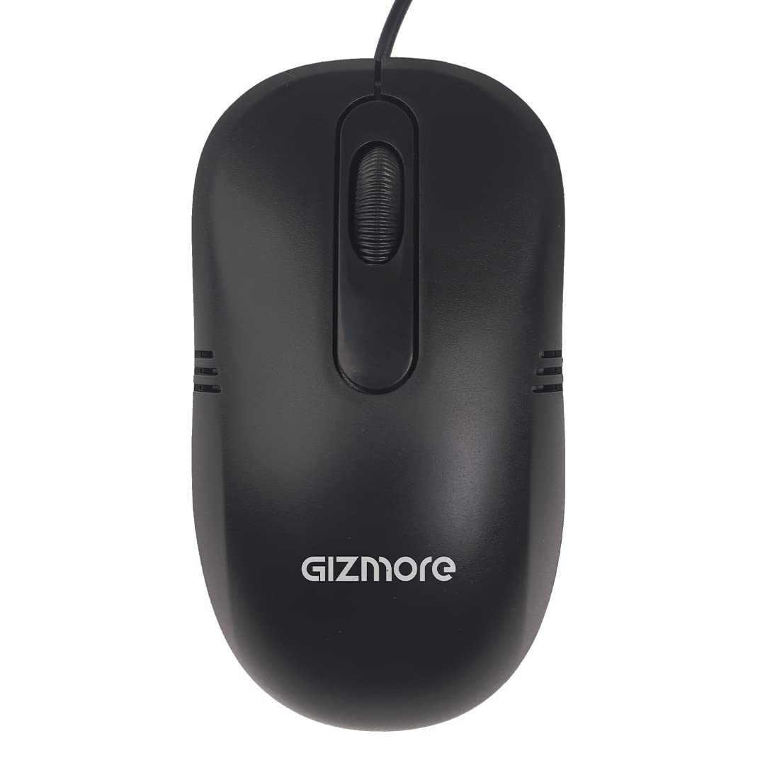 GIZMORE Wired Mouse GIZ M001, 1200 DPI Optical Sensor Tracking, Standard Control 3-Button & 1 Scroller | USB 2.0 Mice Compatible for PC/Mac/Laptop/Tablet (Black) (B0BPXLMGQ9) Amazon Price History, Amazon Price Tracker