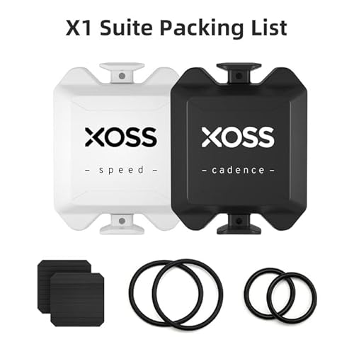 Xoss X1 Suite Speed/Cadence Sensor For Cycling, Ant+/Bluetooth 4.0 Wireless Bicycle Rpm Speedometer And Cadence Sensor For Road/Spinning/Stationary Bike/Mtb Compatible With Wahoo/Garmin/Zwift/Strava #TOP6