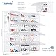YIHATA Schuhregal für 48 Paar Schuhe Schuhschrank mit 3 x 8 Stufiger, Schmal, Staubdichter Kunststoff Schuhregale für Flur Schlafzimmer Eingang, mit Türen 30 x 40 x 30 cm pro Fach, Weiß