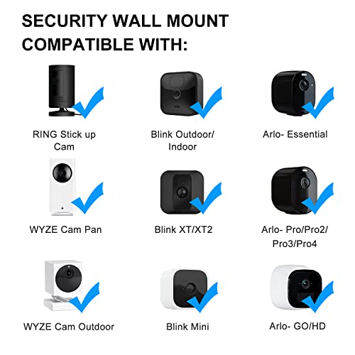 4 Pack Strong Adhesive Wall Mount for Blink Outdoor Camera, No Drilling or Screw Secured Fixed,360 Degree Adjustable Wall Mount Bracket for Blink Outdoor Camera and Blink Indoor Security Camera - Thumbnail 3