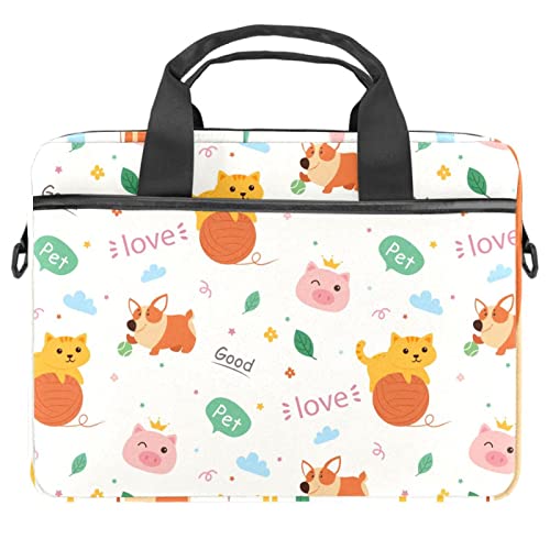 Pochette ordinateur 13.3 bandoulière 14.5 housse PC portable feuilles de palmier multicolore