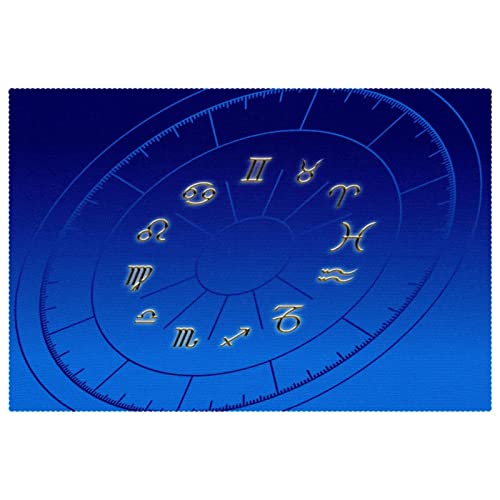 Set de table bleu antidérapant et résistant à la chaleur lot de 6 - 2