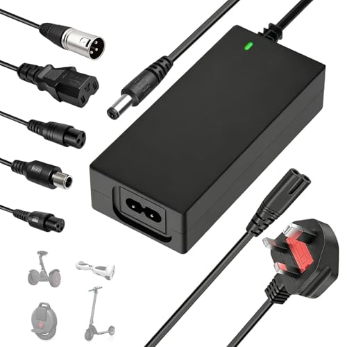 42V 2A Electric Scooter Charger UK 3 Pin for Xiaomi Ninebot Hoverboard