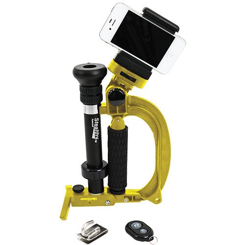 VariZoomStealthyGo Plus Multi-Use Support & Stabilizer with Smartphone Clamp & Bluetooth Remote (Yel