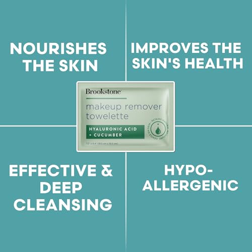 Brookstone-Individual-Makeup-Remover-Wipes-Ultra-Soft-Makeup-Remover-Wipes-Individually-Wrapped-Gently-Cleanse-Remove-Makeup-40-Count-Makeup-Wipes-Individually-Wrapped