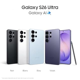 Samsung Galaxy S26 Ultra, Smartphone Android 5G avec Galaxy AI, 1 to, Chargeur Secteur Rapide 25W Inclus, Smartphone déverrouillé, Blanc, Version FR