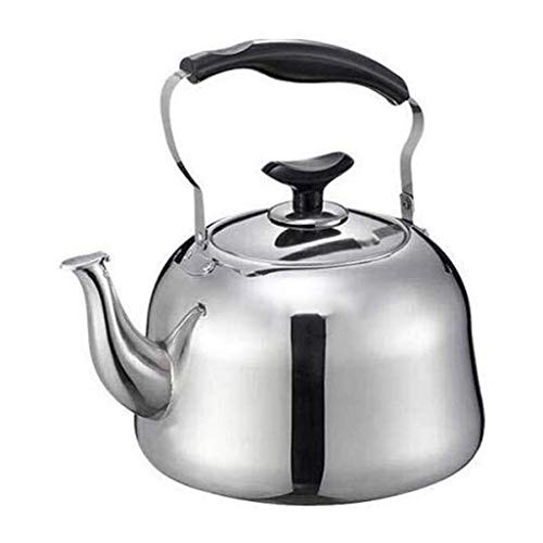 Teekanne, 5L große Kapazität Haushalt 304 Edelstahl Pfeifen Gasherd Induktionsherd Restaurants, für Zuhause, Büro, Outdoor