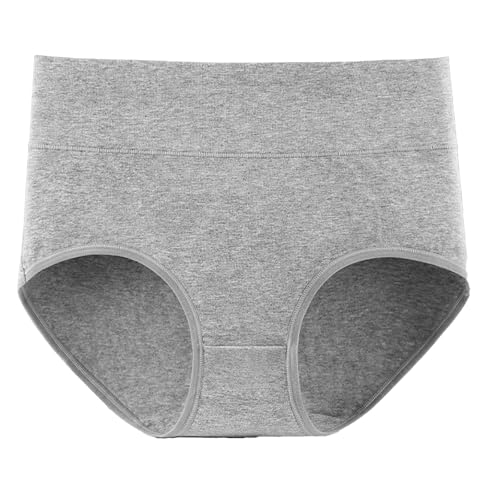 Cocila Bragas Mujer Algodon Braguitas Ropa Interior Elástico Cómoda Y para Mujer, De Cintura Alta, Algodón, Agradable La (Grey, XXXXL) Amarillas Tallas Grandes Termicas Tangas Rojas Niña Braga