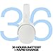 Skullcandy Hesh Evo Wireless Over-Ear Bluetooth Headphones, Noise Isolating, Up to 36 Hours Battery, Foldable Lightweight Design, Microphone for iPhone Android - Bone