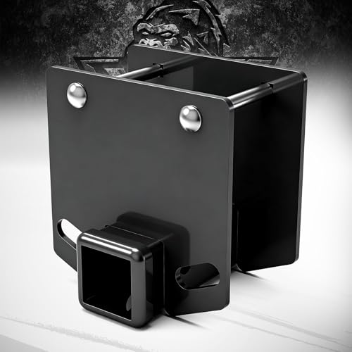 XPE RV Bumper Hitch Receiver 2 inch Heavy Duty Adapter Fits 4 x 4 inches Square RV Rear Bumpers 3500 LBS Capacity for Bike Racks Cargo Carriers