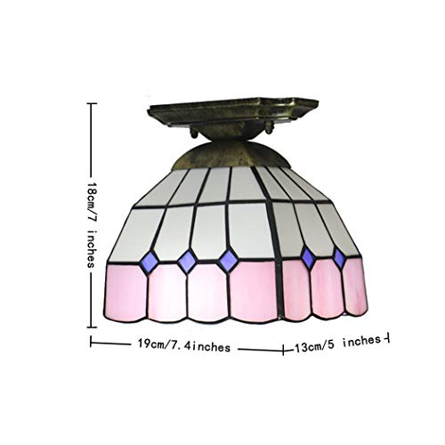 Lampe plafond vintage jaune luminaire rectangulaire 7 pouces eclairage - 7