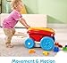 Mega Bloks First Builders Toddler Building Toy, Block Scooping Pull Wagon with 20 Pieces and Built-in Storage, Picks Up Blocks, Red, Kids Ages 1+