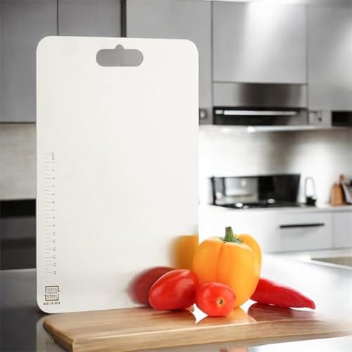 Image of REDSKY Chopping Board for Kitchen Vegetable Cutting Board, Metal Board, Vegetable Cutter Board, Durable Cutting Counter top Board /Chopping Board (35.6cm x24.9cm)