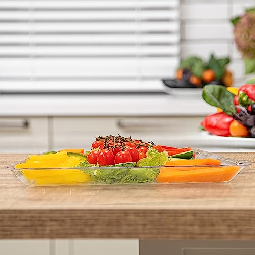 6-Pack-Clear-Plastic-Serving-Trays-for-Party-9-x-13-Inch-Heavy-Duty-Plastic-Trays-for-Food-Rectangular-Party-Serving-Trays-and-Platters-Clear-Disposable-Trays