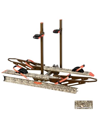 Image of Young Hitch Bike Rack for 2 E-Bikes, Heavy Duty Platform Carrier, 200lbs Capacity, Foldable, Fat Tire, Electric Bike, Hitch Mount, SUV, Truck, RV, Car, 2 inch Receiver, Anti-Wobble, Camo