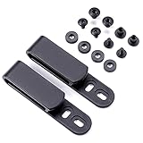 Tuckable KYDEX Belt Clip for Gun Holsters & Knife Sheaths – (Fits 1.75” Belts) - (Inside-The-Waistband/IWB) - Adjustable Cant - (Tough Clip Design) - USA Made - Mounting Hardware Included - (2 Pack)