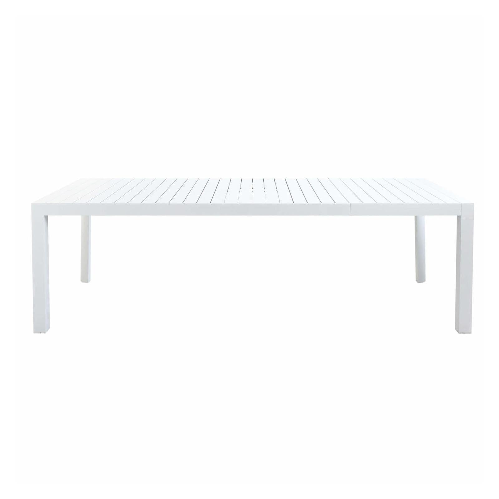Decor Space Tavolo allungabile Sydney in alluminio Bianco telescopico per esterno (225-300 cm/Tavolo)