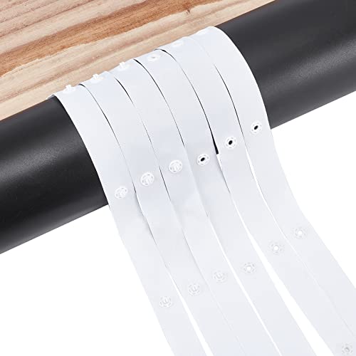 Nbeads 10 Yards Snap Button Tape, 0.7" Wide White Sewing Snap Tape Fastener Button Strips Snap Tape Garment Accessories For Clothes Fastener Sewing Diy Crafts #TOP28