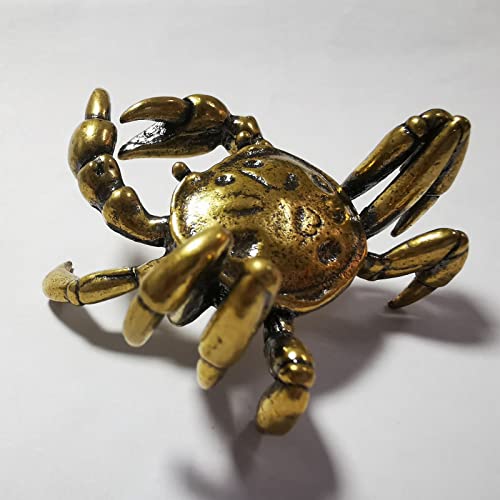 Figura decorativa de cangrejo de latón miniatura 3