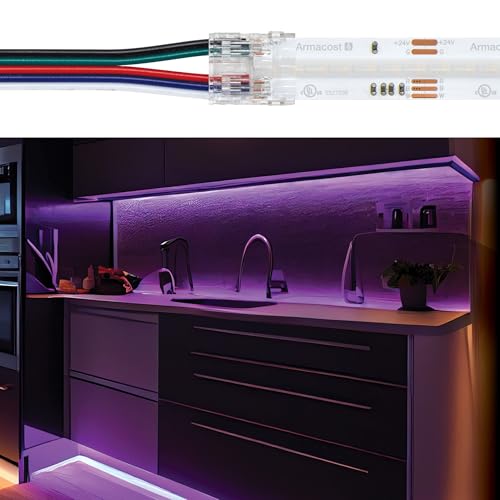 Image of Armacost Lighting 5 Pin COB RGB+W 48 inch Tape to Wire LED Strip Light Connectors, 3 Pack 761821