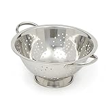 Home Basics Deep Colander Stainless Steel 3 Quart#44;