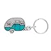 DANFORTH Little Camper Keychain, Handcrafted Pewter (Teal) - 2 3/16â€ Long by 1 Â¼â€ Tall, Made in USA