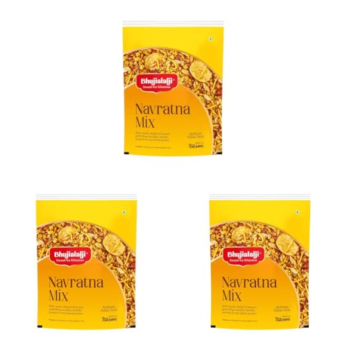 Image of Bhujialalji Navratna Mixture (pack of 3) 1kg| All time favourite indian snacks /Namkeen | Ready to eat | Crsipy & Light snacks