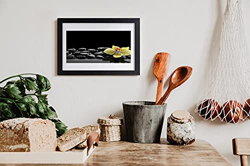 Fleur cuisine noire affiche avec cadre Tulup pour embellir votre salon - 2