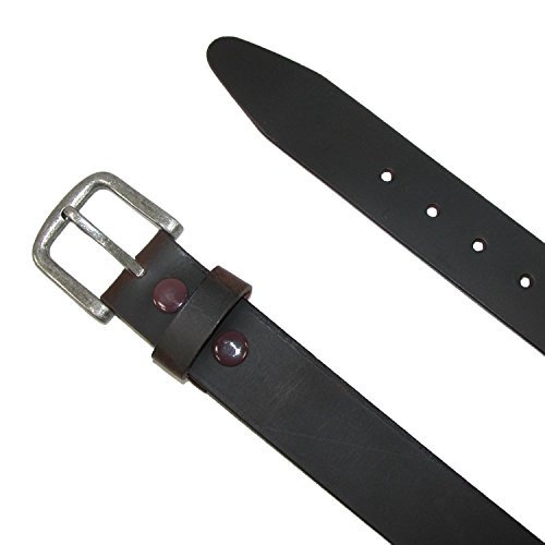 CTM Men's Leather Removable Buckle Bridle Belt2