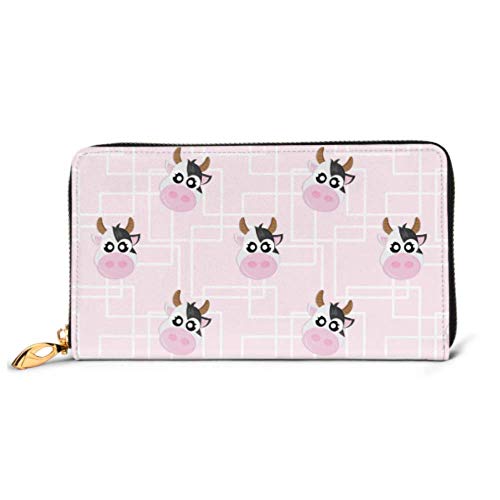 Preisvergleich Produktbild JHGFG Mode Handtasche Reißverschluss Brieftasche Kuhmuster Tapete Isolierte Telefonkupplung Geldbörse Abendkupplung Blockieren Leder Brieftasche Multi Card Organizer