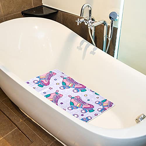 Tapis de douche antidérapant violet lavable en machine pour senior - 5